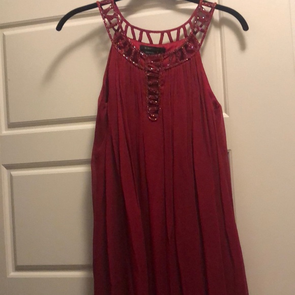 BCBG Red Halter Neck Dress - Picture 2 of 5